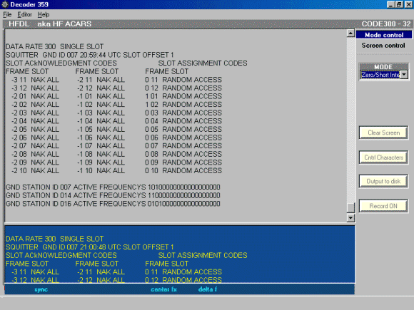 Acars Frequencies